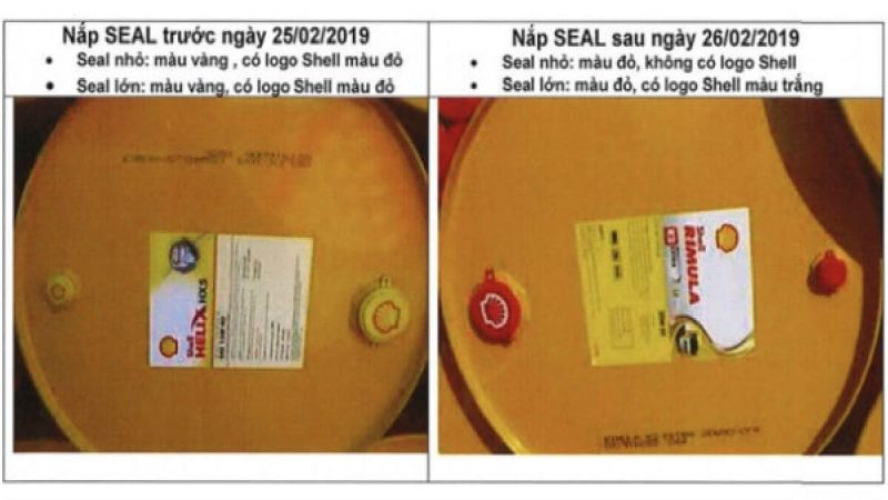 Thông báo thay đổi nắp Seal phuy nhớt Shell năm 2019