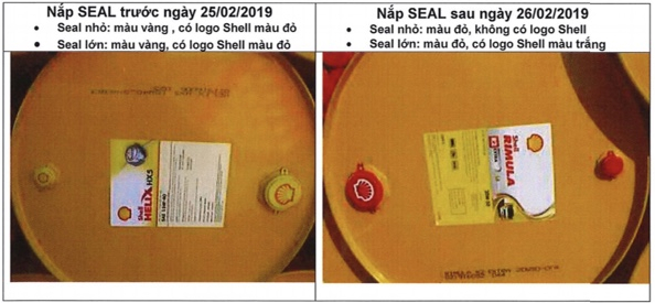 thông báo thay đổi nắp seal phuy nhớt shell